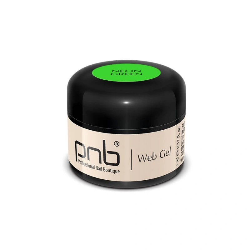 гель-павутинка неон зелений PNB UV/LED WebGel Neon Green 5 мл