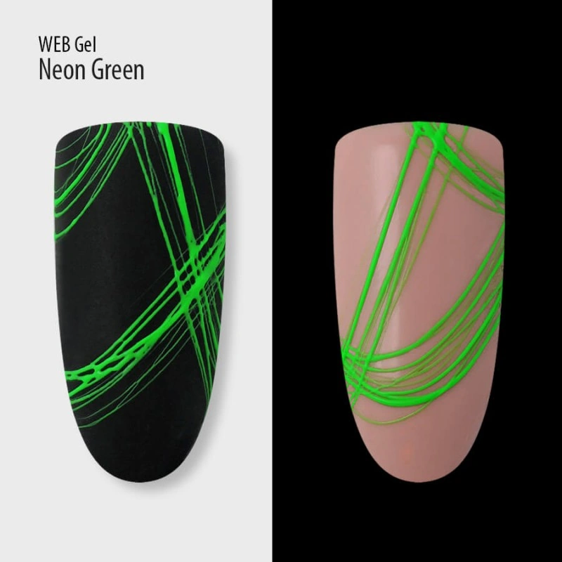 гель-павутинка неон зелений PNB UV/LED WebGel Neon Green 5 мл