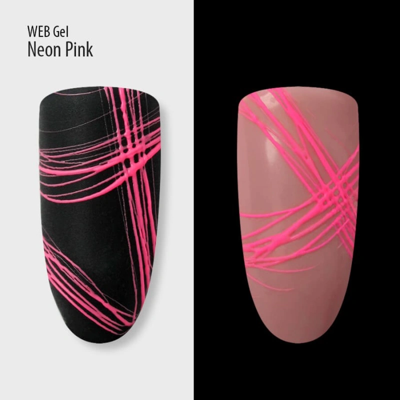 гель-павутинка неон рожевий PNB UV/LED WebGel Neon Pink 5 мл