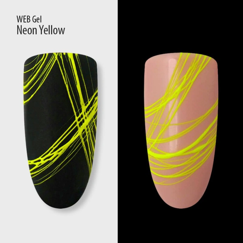 гель-павутинка неон жовтий PNB UV/LED WebGel Neon Yellow 5 мл
