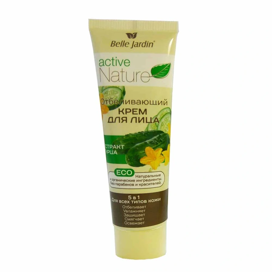Відбілюючий крем для обличчя з екстрактом огірка Belle Jardin Active Nature Eco Whitening Face Cream 85 мл