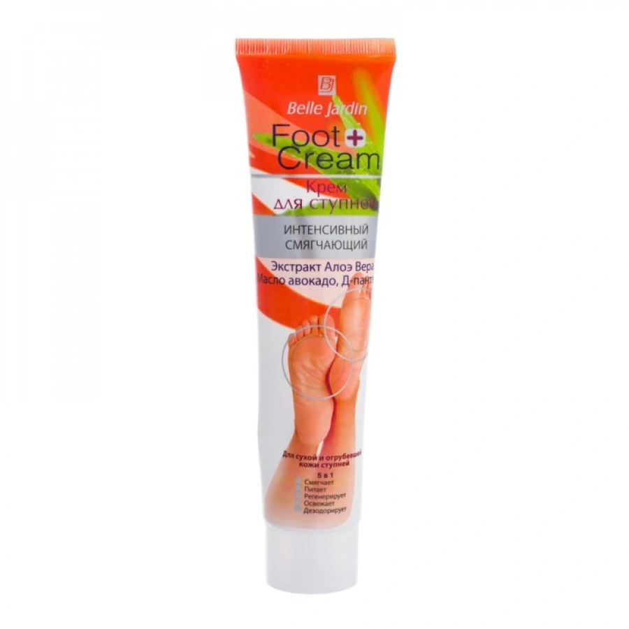 Крем для ступнів Belle Jardin Foot Cream Крем інтенсивно пом`якшувальний для сухої огрубілої шкіри ступнів з екстрактом алое та маслом авокадо 125 мл