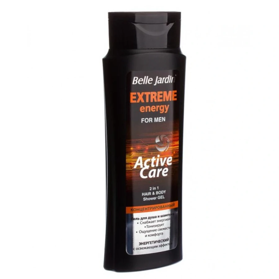 Шампунь та гель для душу 2в1 Belle Jardin Extreme Energy for Men Hair & Body Shower Gel 2in1 з освіжаючим ефектом 400 мл