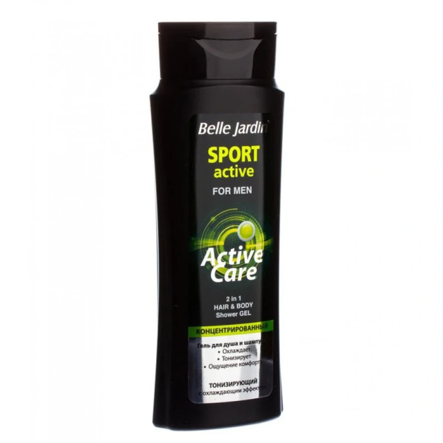 Шампунь та гель для душу 2в1 Belle Jardin Sport Active for Men Hair & Body Shower Gel 2in1 з охолоджуючим ефектом 400 мл