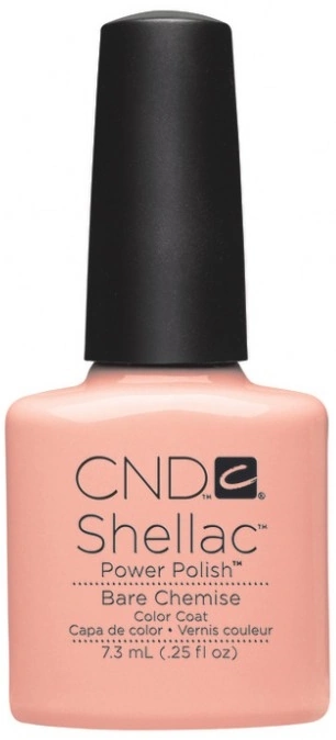 Гель-лак CND Shellac Bare Chemise світлий, ніжно-бежевий з ледь помітним шиммером 7,3 мл