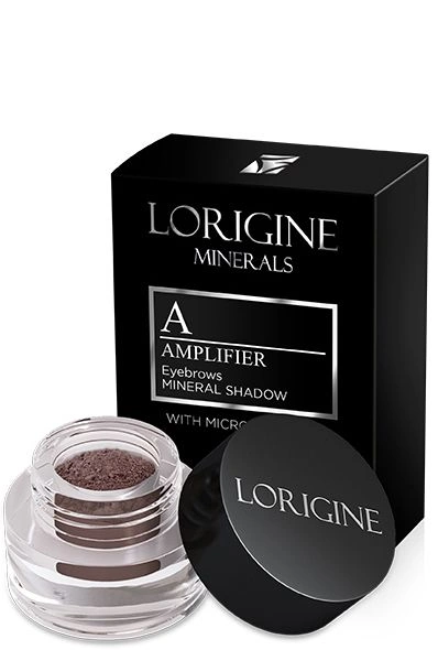 Мінеральні розсипчасті тіні для брів Lorigine Minerals Тіні для брів Amplifier Brown 13 колір коричневий 1г