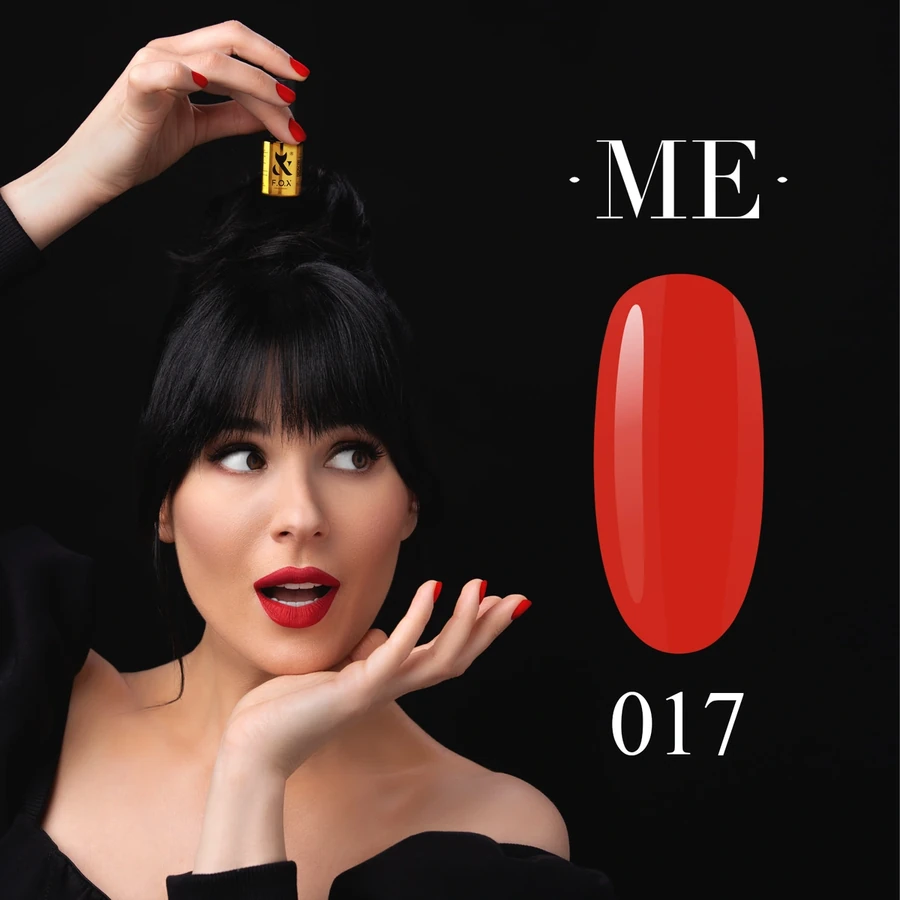 Гель-лак FOX Gel-polish Masha Efrosinina 017 яскравий червоний, емаль 5 мл