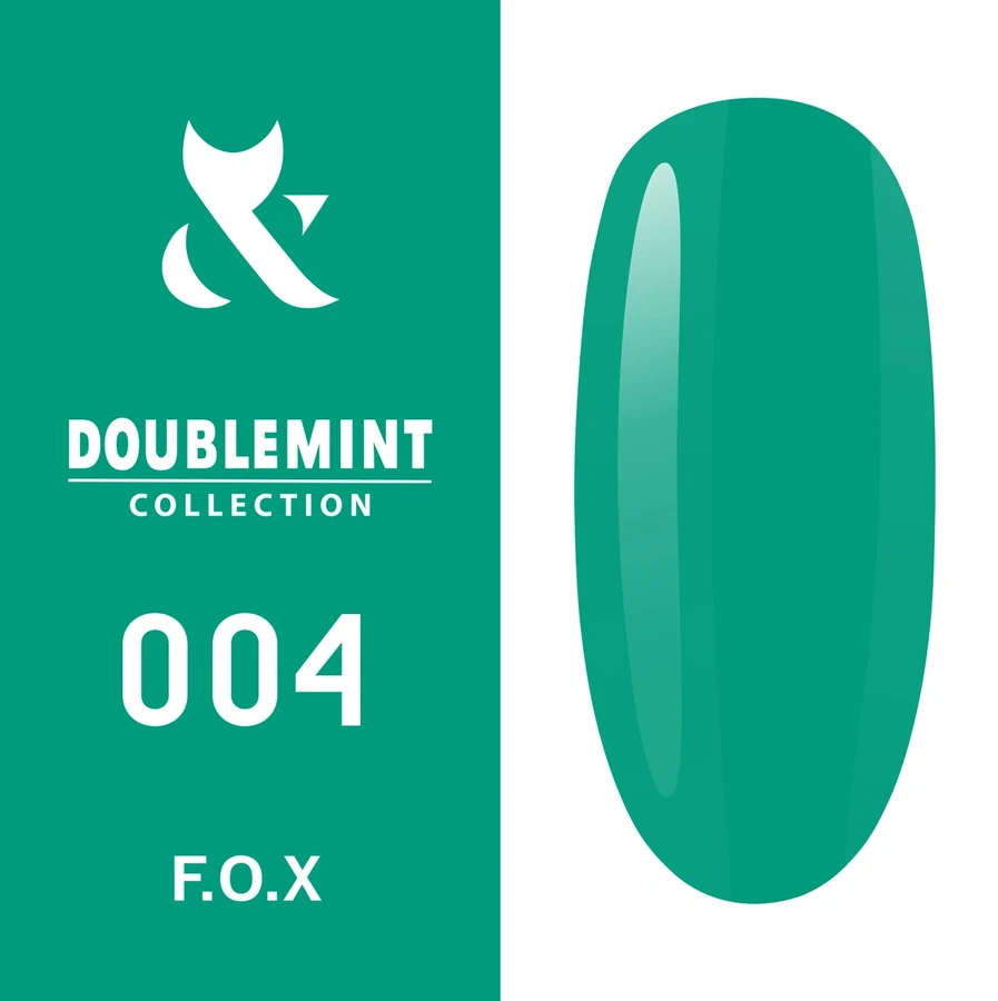 Гель-лак FOX Gel-polish Doublemint 004 холодний блакитно-зелений, емаль 5 мл