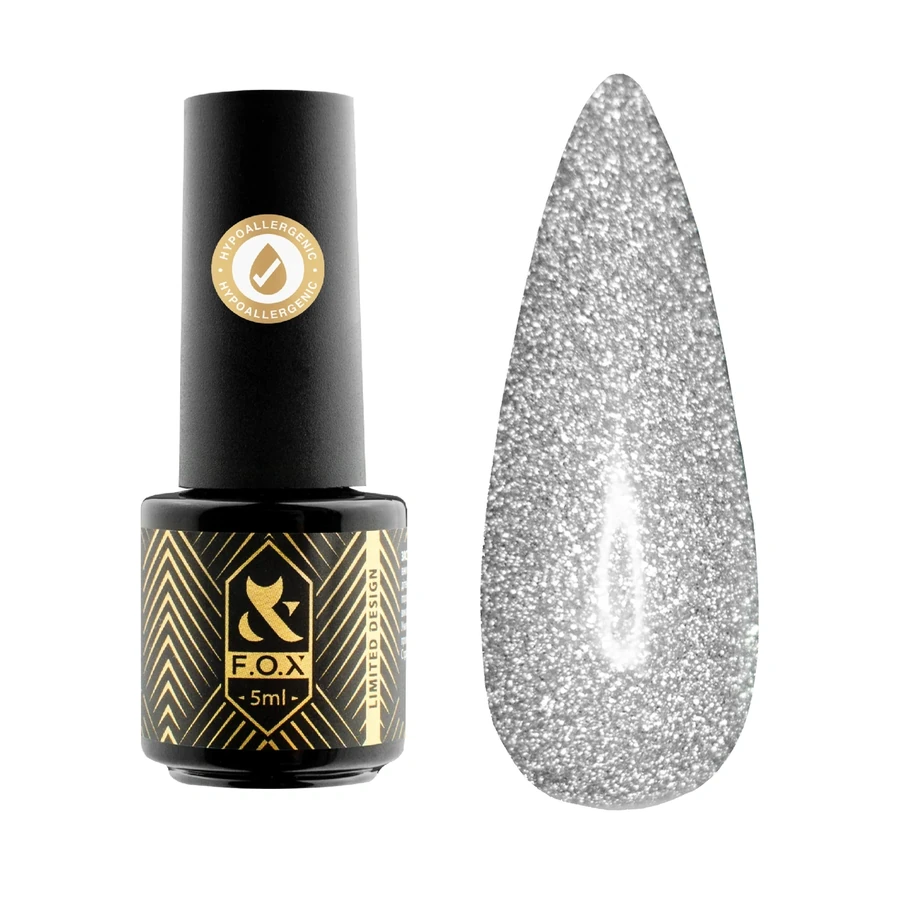 Світловідбивний гель-лак FOX Gel Polish Flash 006 срібло 5 мл