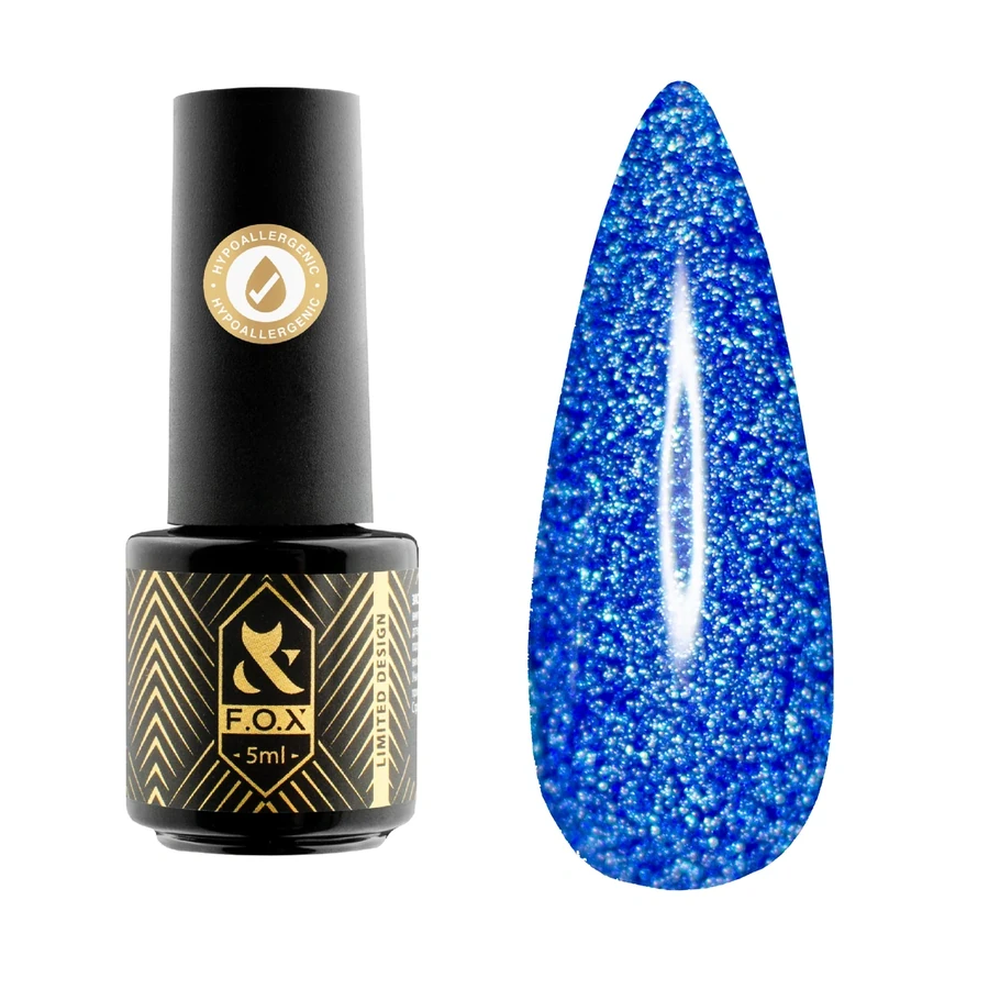 Світловідбивний гель-лак FOX Gel Polish Flash 011 синій 5 мл