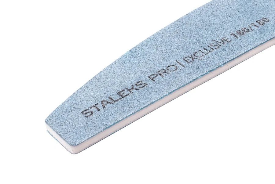Пилка півмісяць для натуральних та штучних нігтів Staleks Pro EXCLUSIVE 180/180 грит