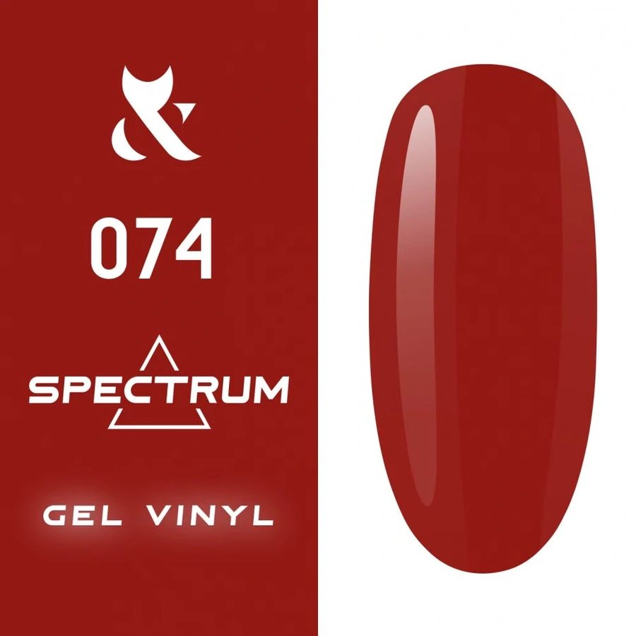 Гель-лак FOX Gel-polish Gold Spectrum 074 насичений червоний, емаль 7 мл