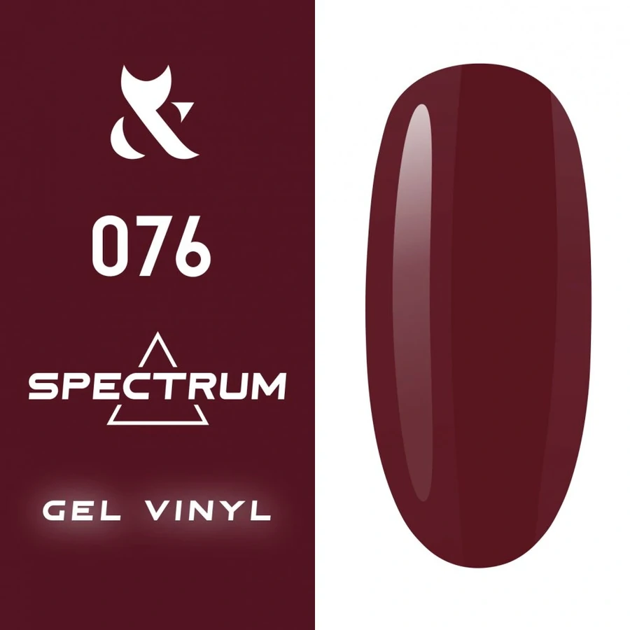 Гель-лак FOX Gel-polish Gold Spectrum 076 червоно-бордовий, емаль 7 мл