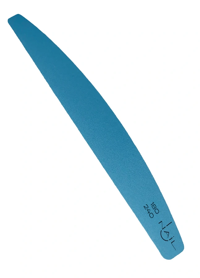Пилочка для натуральних нігтів UNAIL Nail file UNIVERSAL PREMIUM 180/240 блакитна,півмісяць