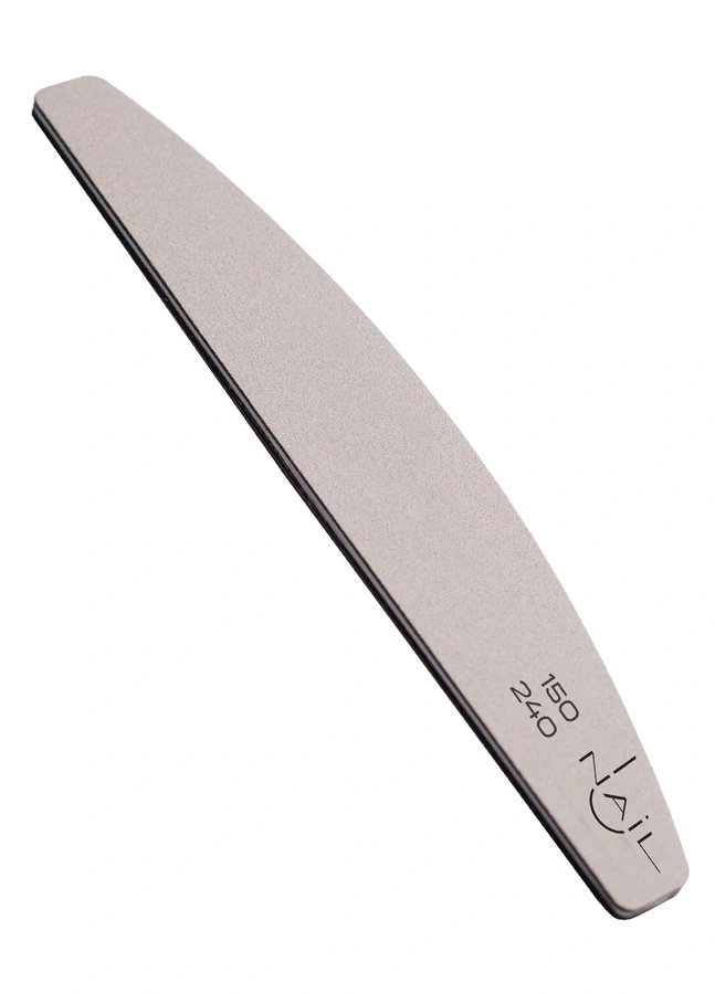 Пилочка для нігтів UNAIL Nail file UNIVERSAL Soft 150/240 біла,півмісяць,з м`якою підкладкою