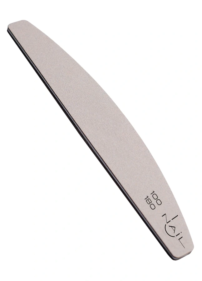 Пилочка для нігтів UNAIL Nail file UNIVERSAL Soft 100/180 біла,півмісяць,з м`якою підкладкою