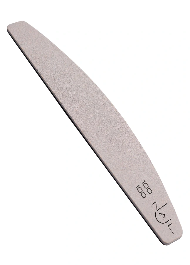 Пилочка для нігтів UNAIL Nail file UNIVERSAL Soft 100/100 біла,півмісяць,з м`якою підкладкою