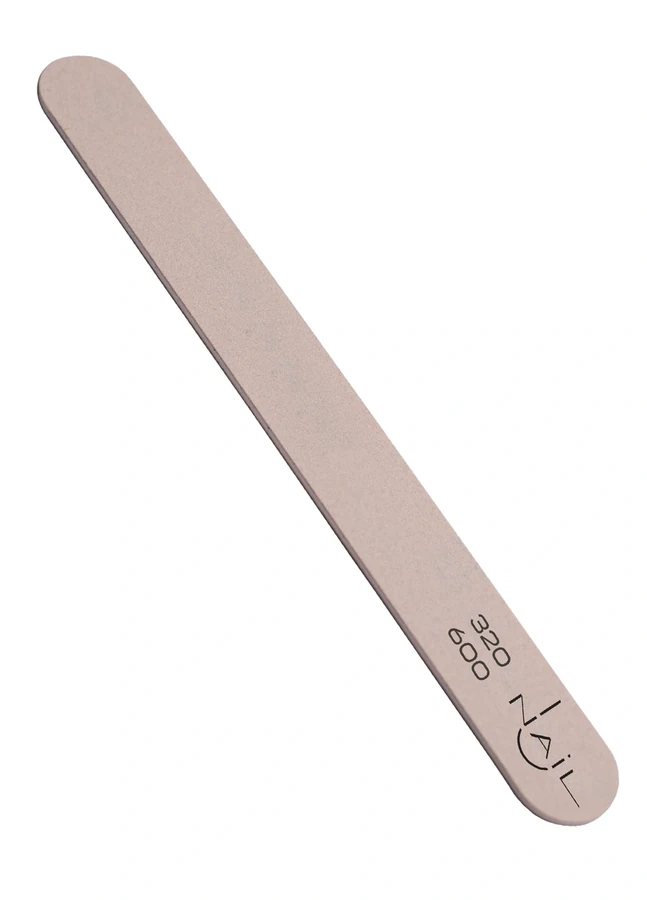 Пилочка для нігтів UNAIL Nail file STANDART 320/600 біла, пряма