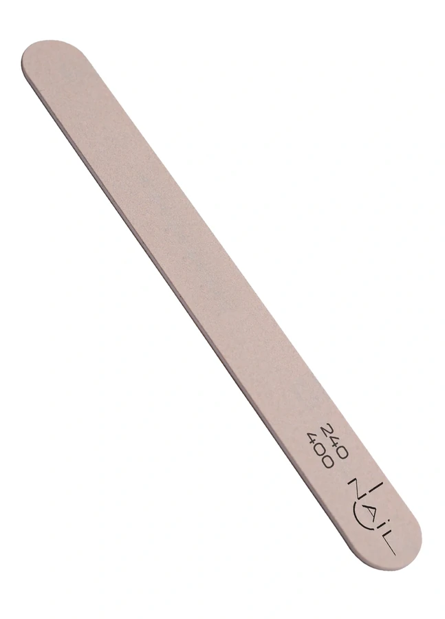 Пилочка для нігтів UNAIL Nail file STANDART 240/400 біла, пряма