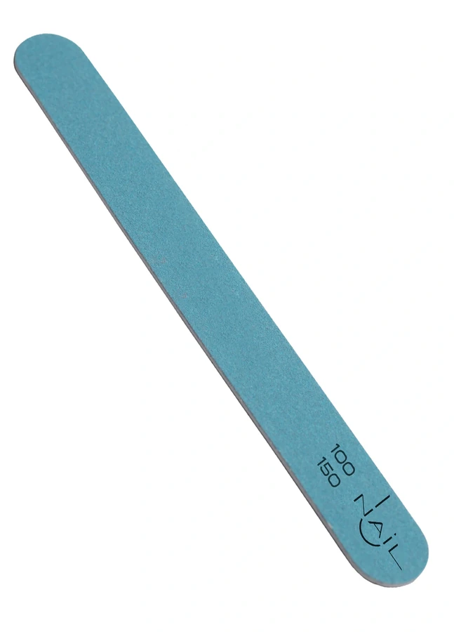 Пилочка для нігтів UNAIL Nail file STANDART PREMIUM 100/150 блакитна, пряма