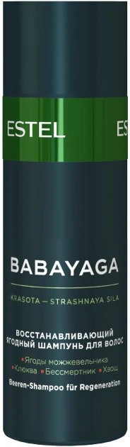 Відновлюючий ягідний шампунь Estel Professional Babayaga Відновлюючий ягідний шампунь для волосся 60 мл