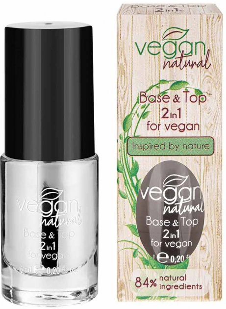 Захисна база та топ 2 в 1 Vegan Natural Base & Top 2 in 1 6 мл