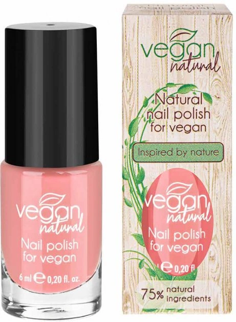 Веганський лак для нігтів Vegan Natural Лак для нігтів №03 персиковий 6 мл