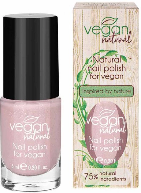 Веганський лак для нігтів Vegan Natural Лак для нігтів №02 блідо-рожевий 6 мл