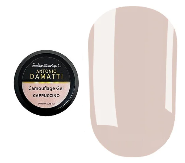 Конструюючий гель Antonio Damatti Camouflage Gel Cappuccino кремово-бежевий 15 мл