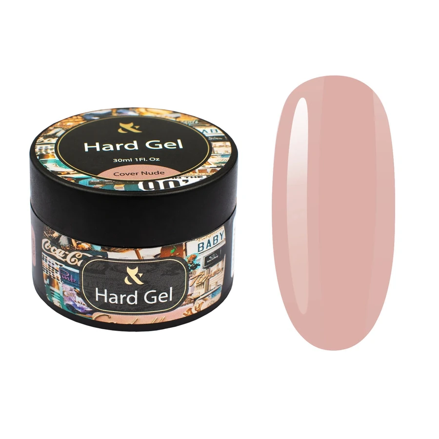 Гель для моделювання камуфлюючий FOX Hard Gel Cover Nude нюдовий 30 мл