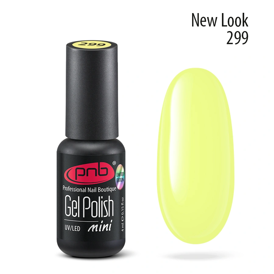 Гель-лак PNB Mini №299 New look світло-жовтий 4 мл