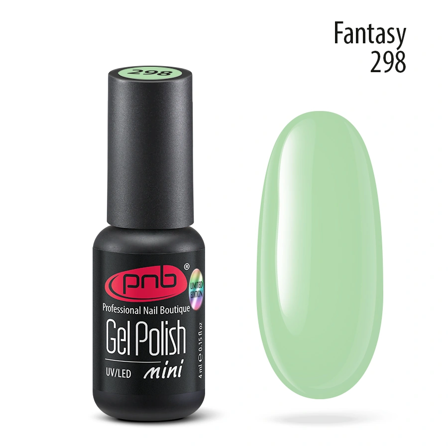 Гель-лак PNB Mini №298 Fantasy м`ятний 4 мл