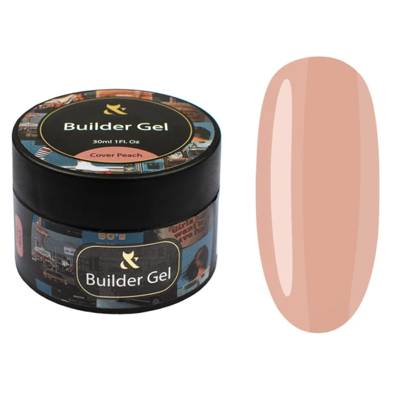 Гель для моделювання камуфлюючий FOX Builder Gel Cover Peach персиковий 30 мл