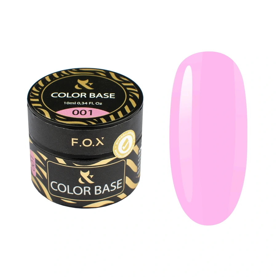 Кольорове базове покриття FOX Color Base 001 лавандове 10 мл