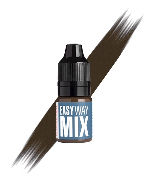 Пігмент для брів Kodi Easy Way Mix W09B насичений, нейтрально-коричневий колір 7 мл