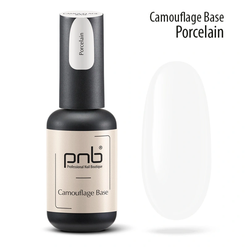 Камуфлююча каучукова база PNB Camouflage Base Porcelain порцелянова, молочна 8 мл