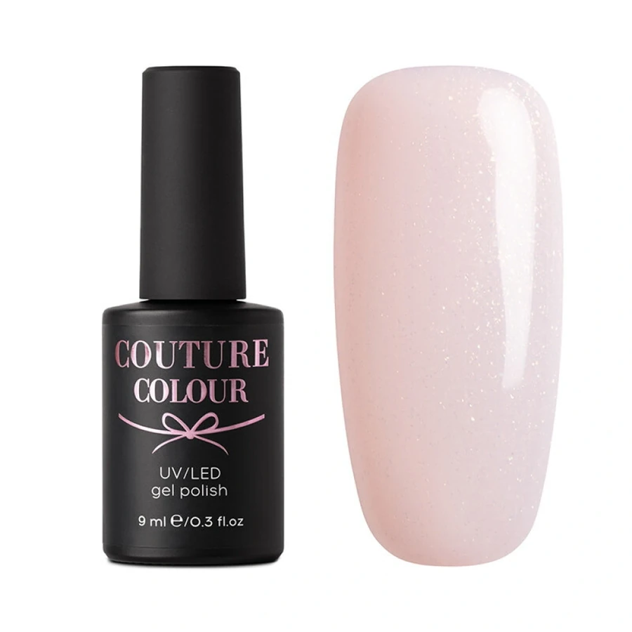 Гель-лак Couture Colour Soft Nude 14 напівпрозорий світлий абрикосово-рожевий, із шимером 9 мл