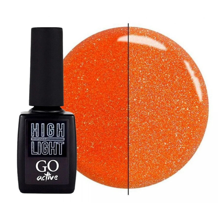 Гель-лак GO Active Gel Polish High Light 01 помаранчевий, світловідбиваючий 10 мл