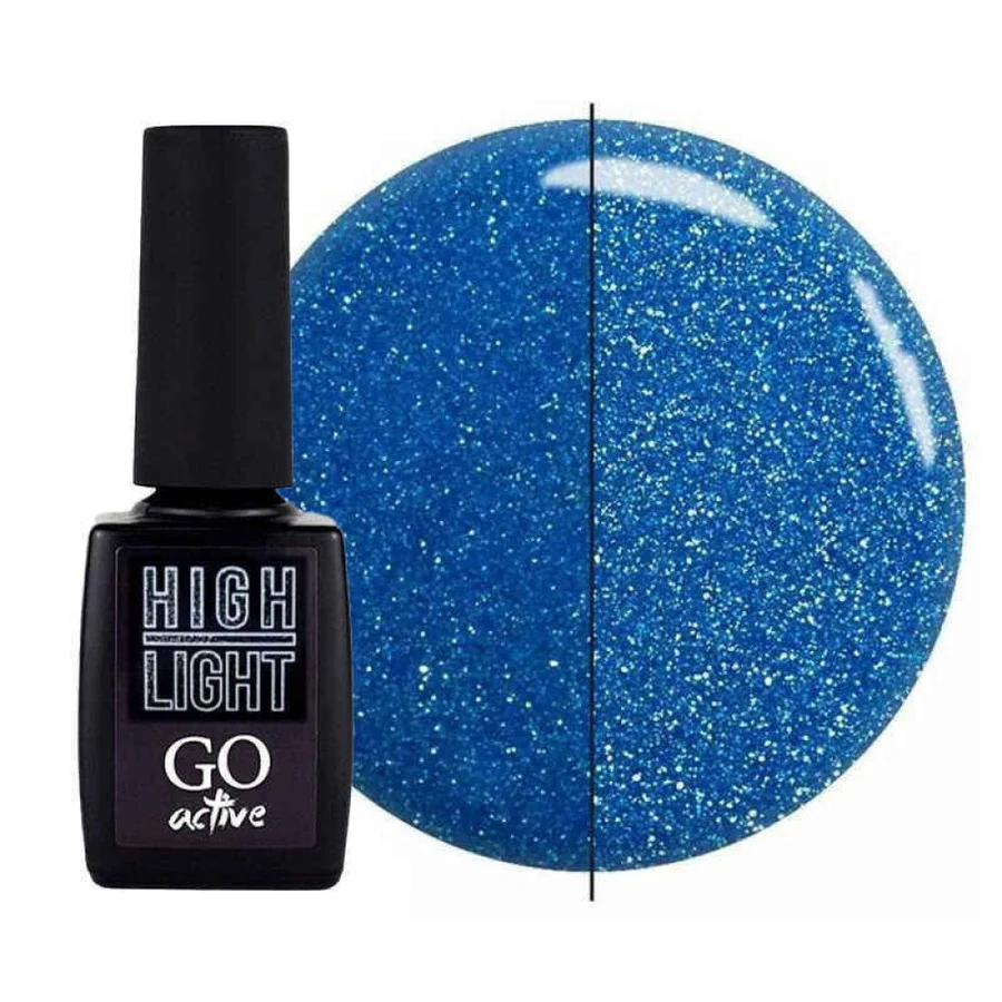 Гель-лак GO Active Gel Polish High Light 04 синій, світловідбиваючий 10 мл