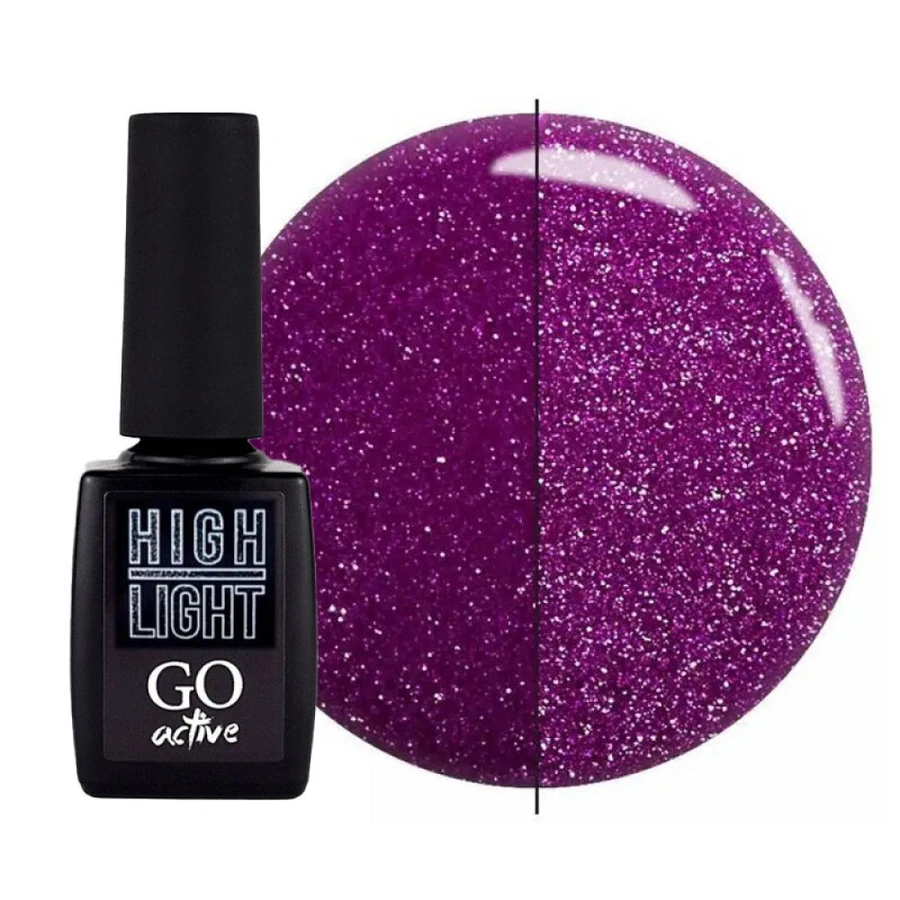 Гель-лак GO Active Gel Polish High Light 05 фіолетовий, світловідбиваючий 10 мл