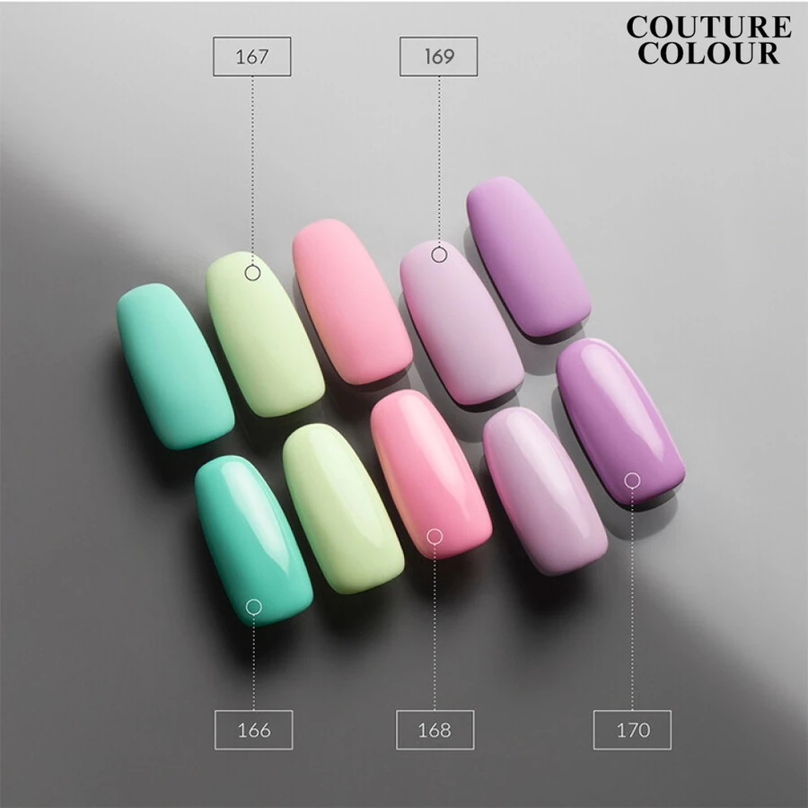 Гель-лак Couture Colour Gel Polish 166 м`ятна бірюза, емаль 9 мл