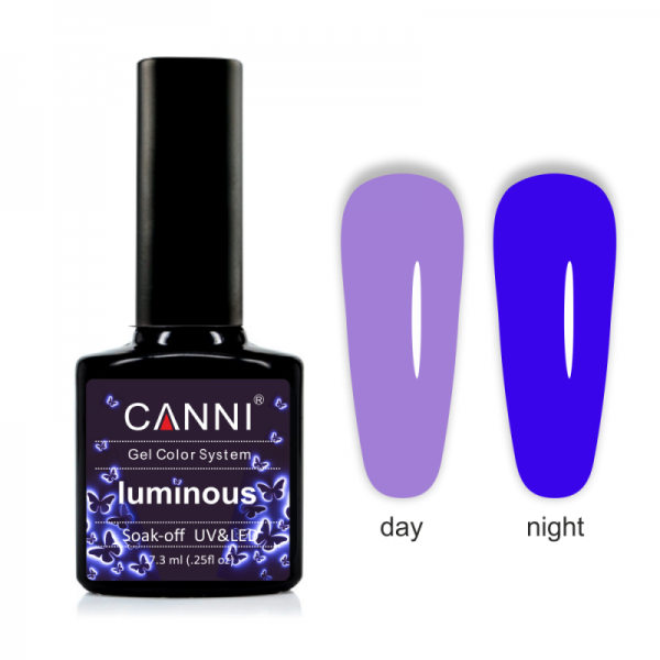 Гель-лак Canni Luminous №810 фіалковий/ультрамарин, флуоресцентний 7,3 мл