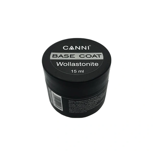 Базове покриття для відновлення нігтя Canni Wollastonite Base Coat 01S Strong 15 мл