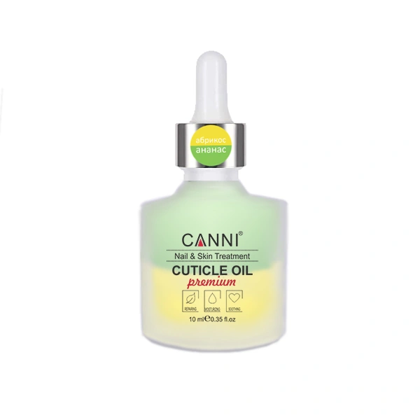Двофазне масло для кутикули Canni Two Phase Cuticle Oil Apricot-Pineapple абрикос-ананас 10 мл