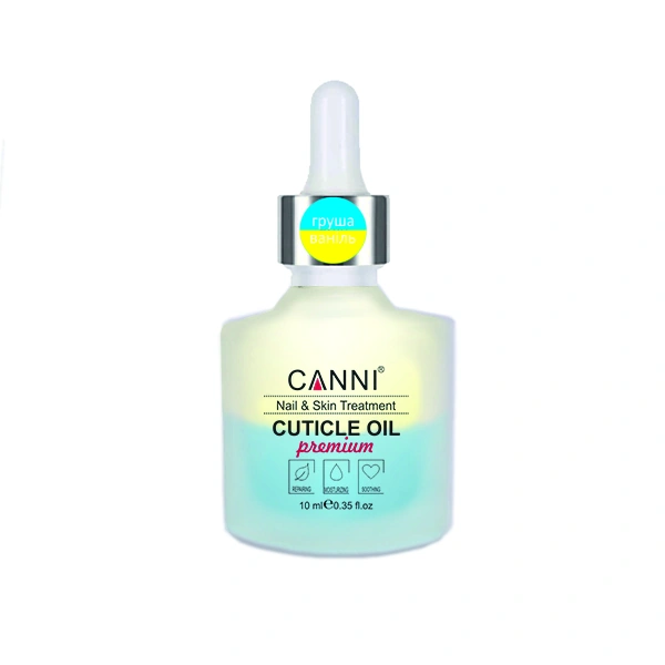 Двофазне масло для кутикули Canni Two Phase Cuticle Oil Pear-Vanilla груша-ваніль 10 мл