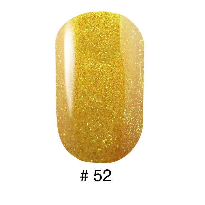 Гель лак G.La color 052 G.La color насичений золотий із дрібними лимонними блискітками 10 мл