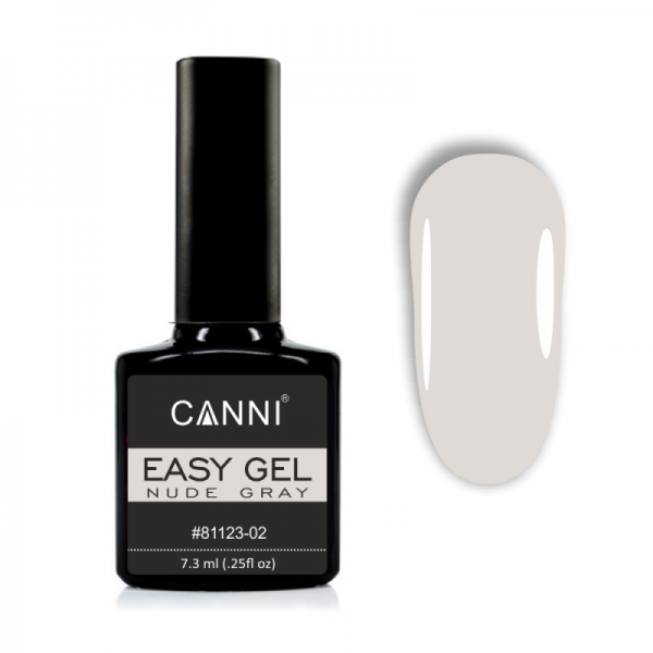 Гель для нарощування та зміцнення нігтів Canni Easy gel 02 Nude Gray сірий нюд 7,3 мл