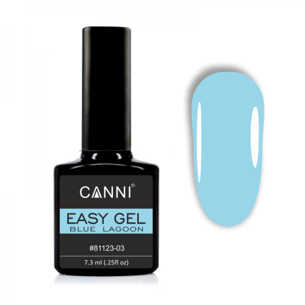 Гель для нарощування та зміцнення нігтів Canni Easy gel 03 Blue Lagoon блакитний 7,3 мл