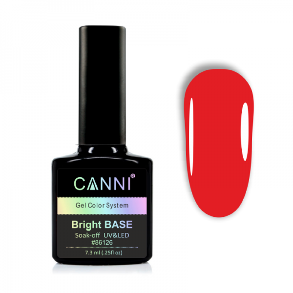 Кольорове каучукове базове покриття Canni Bright Base №663 червоний 7,3 мл