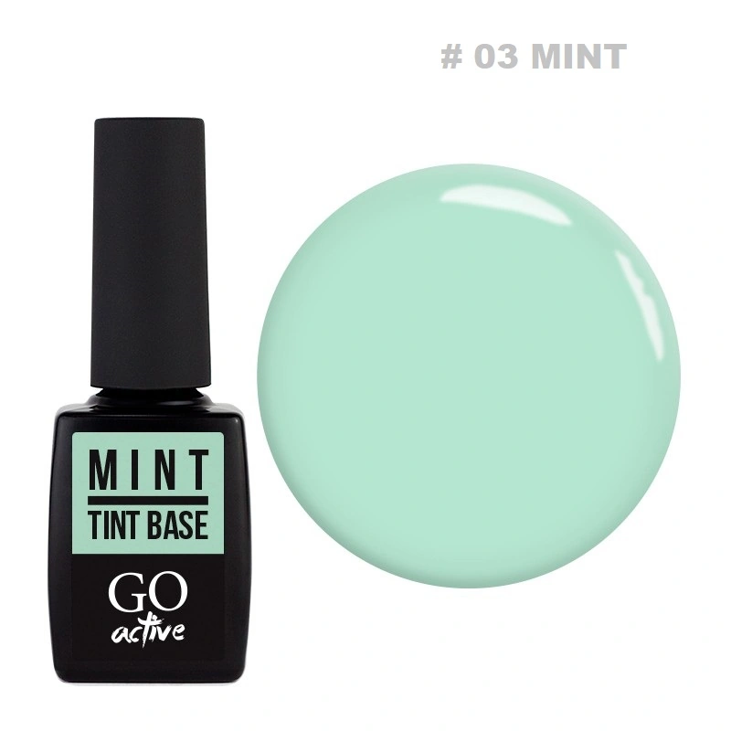 База кольорова GO Active Tint Base 03 Mint м`ята пастель, емаль, напівпрозорий 10 мл